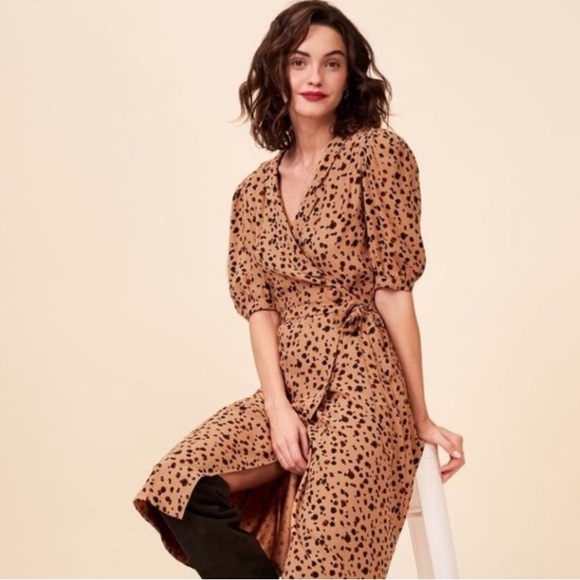 Rouje Paris Louisa Leopard Print Dress - Picture 1 of 11
